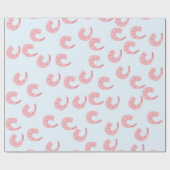 Cute Shrimp Wrapping Paper Cadeaupapier (Vlak)