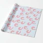 Cute Shrimp Wrapping Paper Cadeaupapier (Uitgerold)