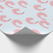 Cute Shrimp Wrapping Paper Cadeaupapier (Hoek)