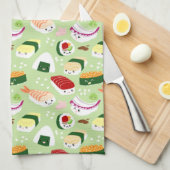 Cute Shushi Pattern Theedoek (Quarter Fold)