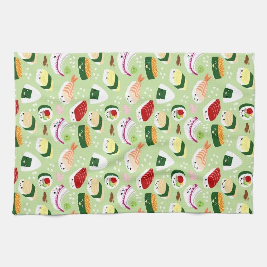 Cute Shushi Pattern Theedoek (Horizontaal)