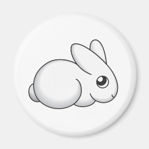 Cute Shy Bunny Magneet