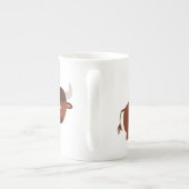 Cute Shy Cartoon Bull China Mok (Achterkant)