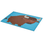Cute Shy Cartoon Bull Cutting Board Snijplank (Hoek)