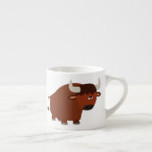 Cute Shy Cartoon Bull Espresso Mok (Rechts)