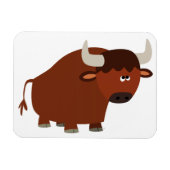 Cute Shy Cartoon Bull Flexible Magnet Magneet (Horizontaal)