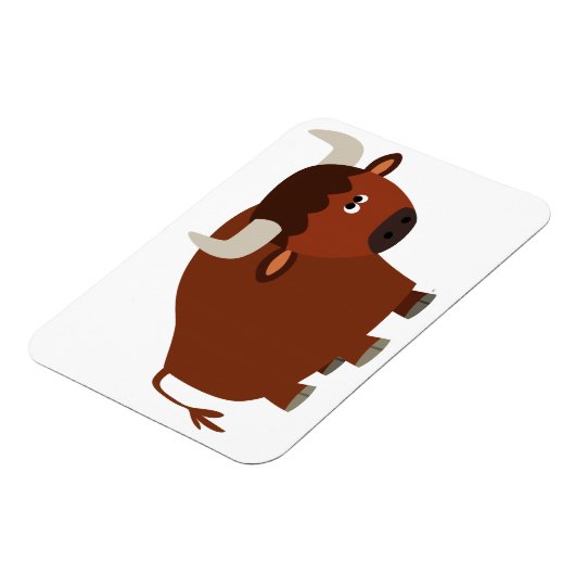 Cute Shy Cartoon Bull Flexible Magnet Magneet (Linkerzijde)