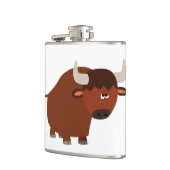 Cute Shy Cartoon Bull Hip Flask Heupfles (Links)