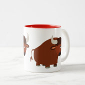 Cute Shy Cartoon Bull Mok (Voorkant rechts)