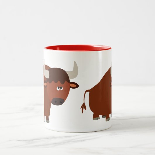 Cute Shy Cartoon Bull Mok (Center)