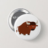 Cute Shy Cartoon Bull Ronde Button 5,7 Cm (Voorkant /achterkant)