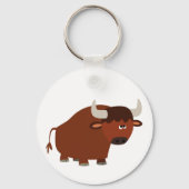Cute Shy Cartoon Bull Sleutelhanger (Voorkant)