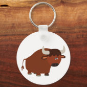Cute Shy Cartoon Bull Sleutelhanger (Voorkant)