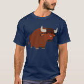 Cute Shy Cartoon Bull T-Shirt (Voorkant)
