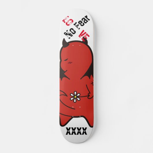 Cute Shy Devil in LOVE Persoonlijk Skateboard (Voorkant)