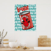 Cute Shy Devil in LOVE Poster (Keuken)