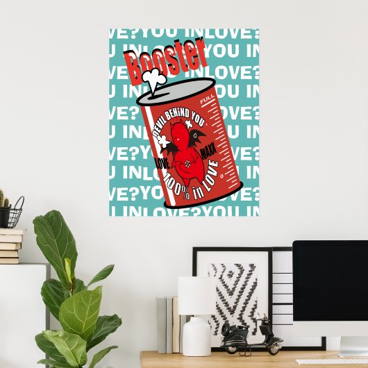 Cute Shy Devil in LOVE Poster (Thuiskantoor)