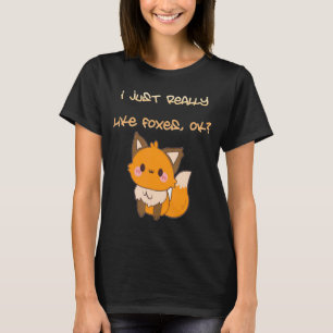 Cute Shy Fox ik hou echt van Foxes. T-shirt