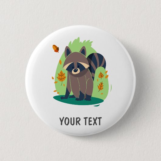 Cute Shy raccoon Ronde Button 5,7 Cm (Voorkant)