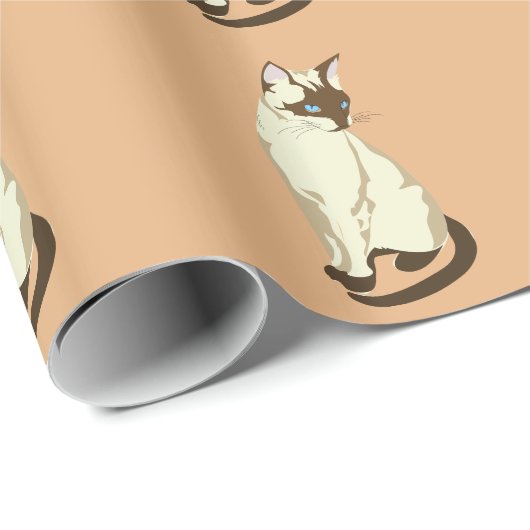 CUTE SIAMESE CAT CADEAUPAPIER (Rol Hoek)