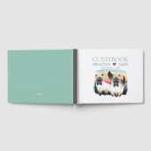 Cute Siamese Cat Gay Grooms Couple Weddenschap Gastenboek (Volledig)