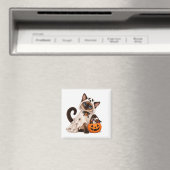 Cute Siamese Cat Ghost Halloween Magneet (Insitu (Vaatwasser))