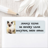 CUTE SIAMESE CAT KITTEN RETURN ADRES ETIKETTERS ETIKET (Insitu)