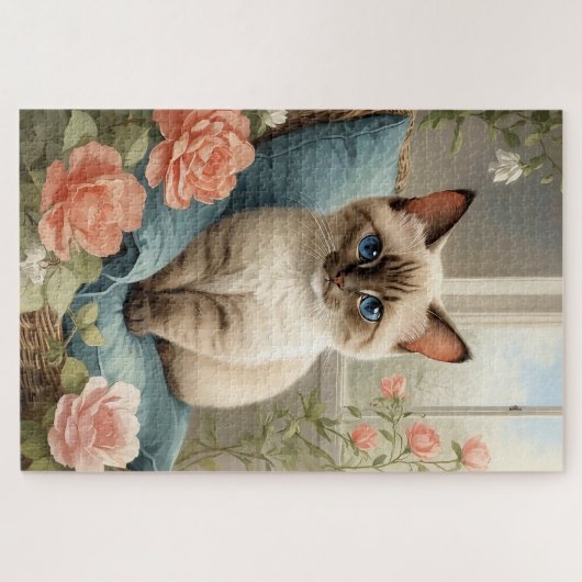 Cute Siamese Cat Legpuzzel (Horizontaal)