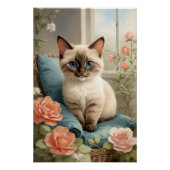 Cute Siamese Cat Perfect Poster (Voorkant)