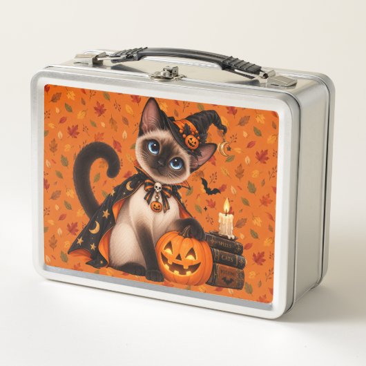 Cute Siamese Cat Witch Halloween (Voorkant)