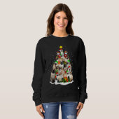 Cute Siamese Cats Tree Merry Christmas Cat trendin Trui (Voorkant volledig)