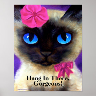 Cute Siamese hangen daar in kat Poster schilderen