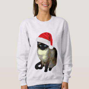 Cute Siamese kat lelijke kersttrui voor vrouwen Trui