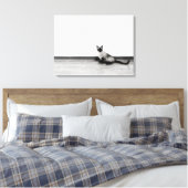 CUTE Siamese Kat Portret Foto Canvas Afdruk (Insitu (Slaapkamer))