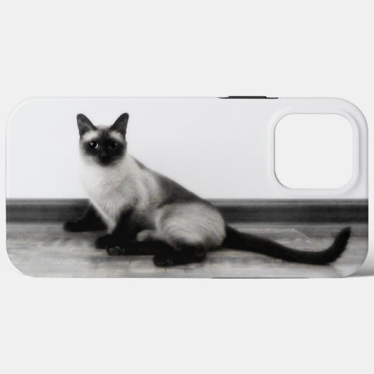 CUTE Siamese Kat Portret Foto Case-Mate iPhone Case (Achterkant (horizontaal))