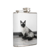 CUTE Siamese Kat Portret Foto Heupfles (Rechts)