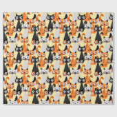 Cute Siamese katten Cadeaupapier (Vlak)