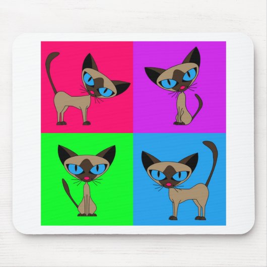 Cute Siamese katten Muismat (Voorkant)