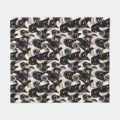 Cute Siamese katten patroon huisdier Fleece Deken (Voorkant (Horizontaal))