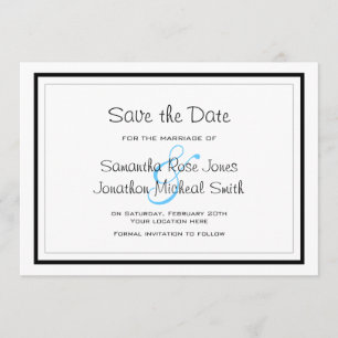 Cute Siamese Katten Tail Heart Wedding Save the Da Date