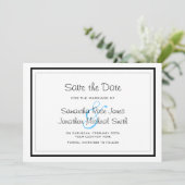 Cute Siamese Katten Tail Heart Wedding Save the Da Date (Staand voorkant)