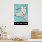 Cute siamese kattentekeningen citeren shakespeare poster (Keuken)