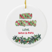 Cute Siamese Kitten Kerstmis Wreath Keramisch Ornament (Achterkant)