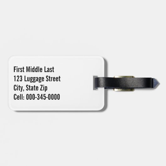 Cute Siamese Kitten leeft op het hoofd van Labrado Bagagelabel (Achterkant horizontaal)