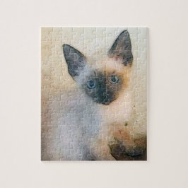 Cute Siamese Kitten Legpuzzel