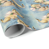 Cute Siamese Kittens Mid Century Modern Cadeaupapier (Rol Hoek)