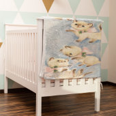 Cute Siamese Kittens Pink Bows Holly Fleece Deken