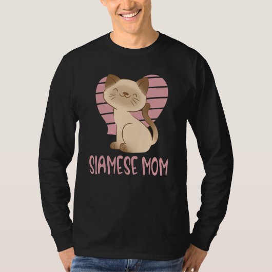 Cute Siamese Mom Crazy Cat Lady Kitty Fur Mama T-shirt (Voorkant)