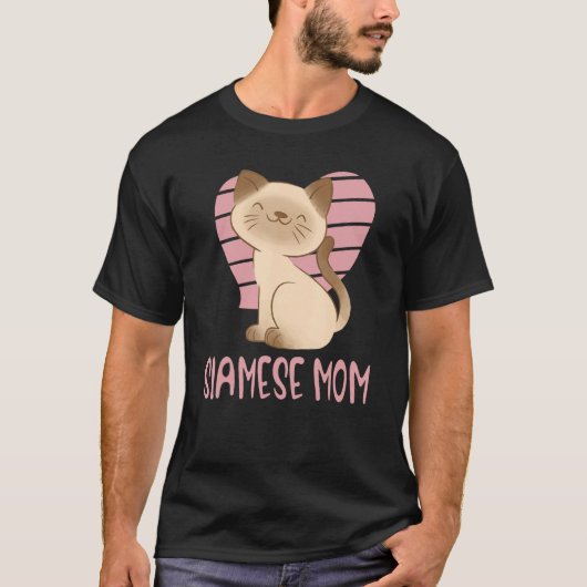 Cute Siamese Mom Crazy Cat Lady Kitty Fur Mama T-shirt (Voorkant)