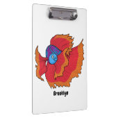 Cute Siamese vecht tegen cartoon Klembord (Rechts)